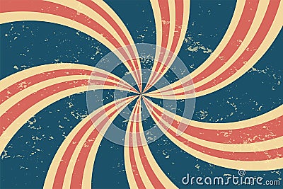Grunge retro twirl spiral line pattern background Vector Illustration