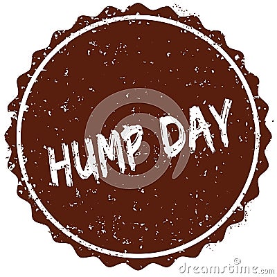 Grunge rubber stamp with the text HUMP DAY written inside the stamp Stock Photo