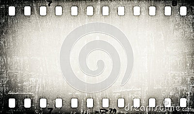 Grunge scratched film strip background Stock Photo