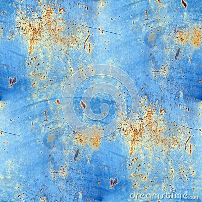 Grunge seamless background blue rusty metal Stock Photo