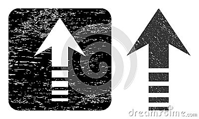 Grunge Send Up Carved Stamp Vector Illustration