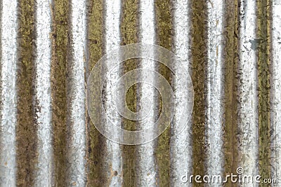 Grunge silver and red rust corrugate iron metal plate textured background Stock Photo