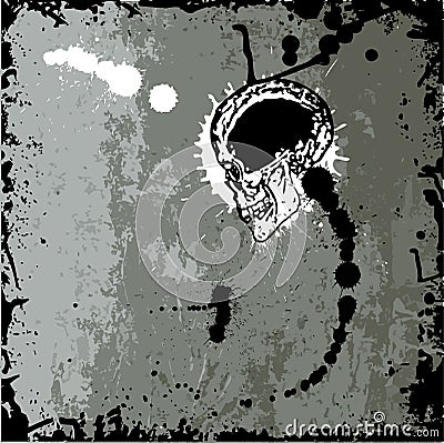 Grunge skull Vector Illustration
