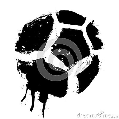 Grunge soccer ball Vector Illustration