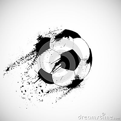 Grunge soccer ball Vector Illustration