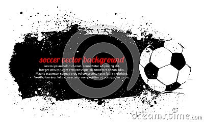 Grunge Soccer Banner Vector Illustration