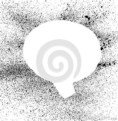 Grunge speech balloon spatter Vector Illustration