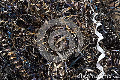 Grunge Spiral Cuttings Stock Photo