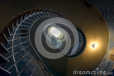 Grunge spiral staircase Stock Photo