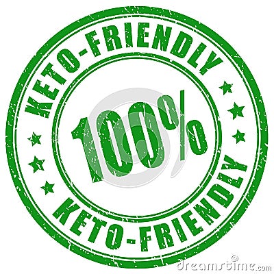 Grunge stamp keto friendly Vector Illustration