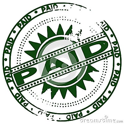 Grunge stamp PAID Vector Illustration