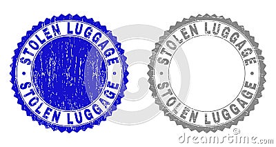 Grunge STOLEN LUGGAGE Scratched Watermarks Vector Illustration