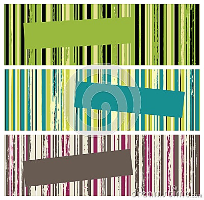 Grunge stripes banners Vector Illustration