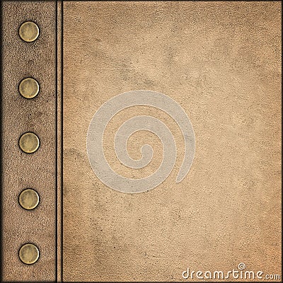 Grunge Style Vintage leather Album Cover Stock Photo