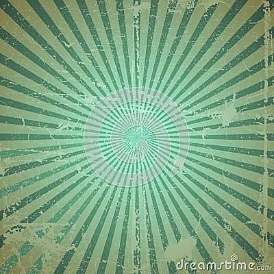 Grunge sunburst. Vector Illustration