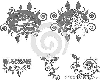 Grunge Swirls Stock Photo