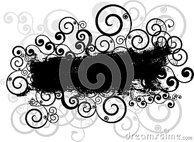 Grunge swirls background Vector Illustration
