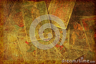 Grunge Tarot Cards Background Textured Stock Photo