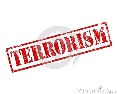 Grunge terrorism stamp Stock Photo