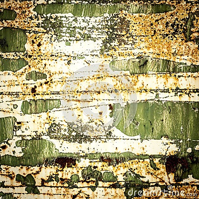 Grunge old paint texture background overlay. Weathered Paint on Metal Surface Stock Photo