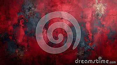 Grunge texture effect background. Distressed rough dark abstract textured. Black isolated on red. Stock Photo