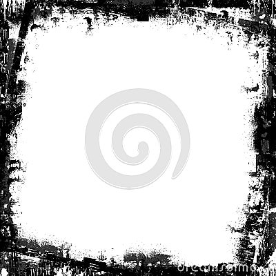 Grunge texture painted frame mask overlay Stock Photo