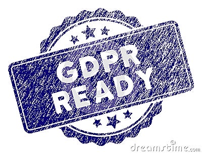 Grunge Textured GDPr Ready Stamp Seal Vector Illustration