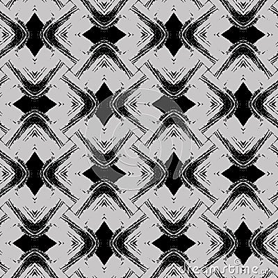 Grunge textured seamless pattern. Vector dirty structured background. Repeat ornamental rough backdrop. Symmetrical elegant design Vector Illustration