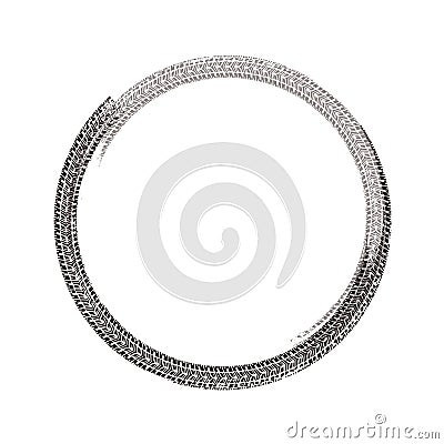 Grunge Tire Element Vector Illustration