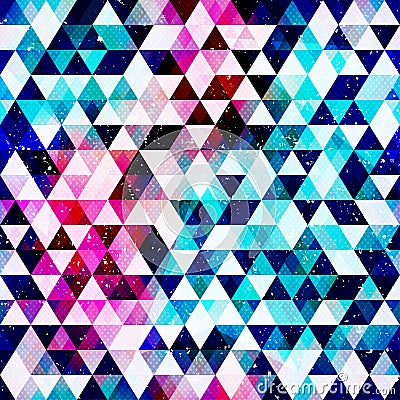 Grunge triangle seamless pattern. Stock Photo