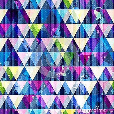 Grunge triangle seamless texture. Stock Photo