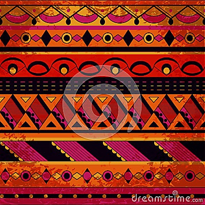 Grunge tribal pattern Vector Illustration