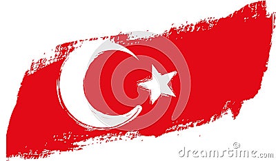 Grunge Turkey flag Vector Illustration