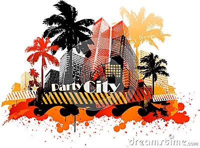 Grunge urban design Vector Illustration