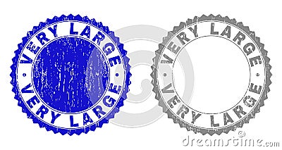 Grunge VERY LARGE Scratched Stamp Seals Vector Illustration