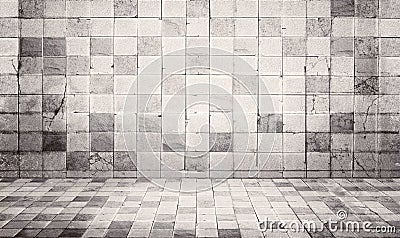 Grunge and vintage style concrete tile wall and floor texture background Stock Photo