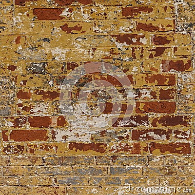 Grunge weathered brick wall red with gray white an Stock Photo