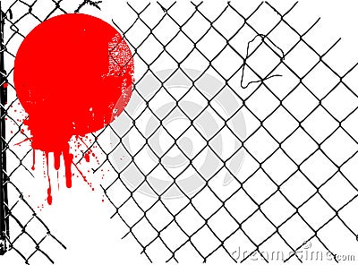 Grunge wire fence vector Vector Illustration