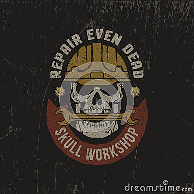 Grunge workshop logo Vector Illustration