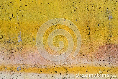 Grunge yellow painted wall Stock Photo