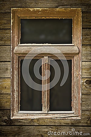 Grunged wooden window Stock Photo