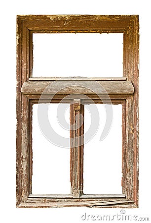 Grunged wooden window Stock Photo