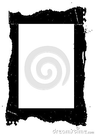 Grungy black frame Stock Photo