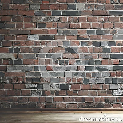 A grungy brick wall with graffiti3, Generative AI Stock Photo