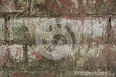 Grungy brick texture with some white paint Stock Photo