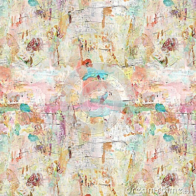 Grungy distressed artistic painted collage background Stock Photo