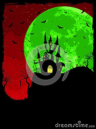 Grungy Halloween background. EPS 8 Vector Illustration