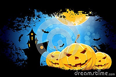 Grungy Halloween Background Vector Illustration