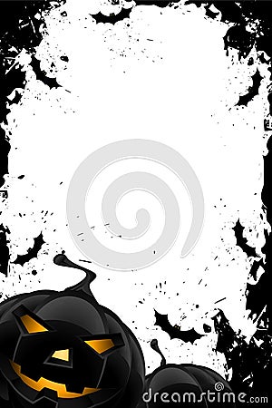 Grungy Halloween Frame Vector Illustration