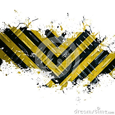 Grungy Hazard Stripes Stock Photo